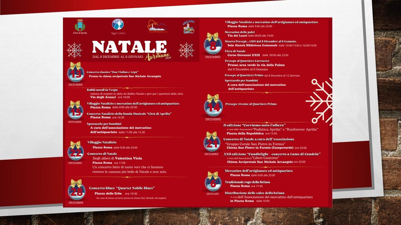 Natale Apriliano - programma completo 2024