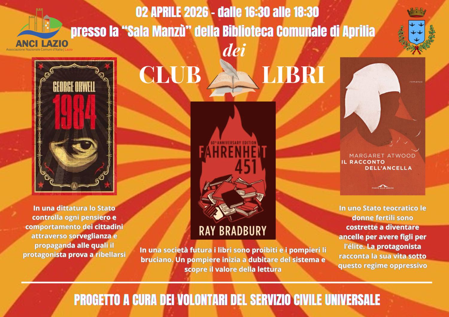 Il Club dei Libri - Temi trattati nel primo incontro: Distopia “Distopia e controllo” - “La società distopica”